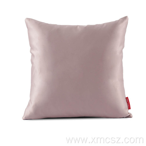 Solid Color Satin Silk Pillowcase Cushion Cover